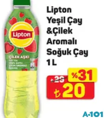 LİPTON YEŞİL ÇAY & ÇİLEK AROMALI SOĞUK ÇAY 1 L LİPTON YEŞİL ÇAY & ÇİLEK AROMALI SOĞUK ÇAY 1 L